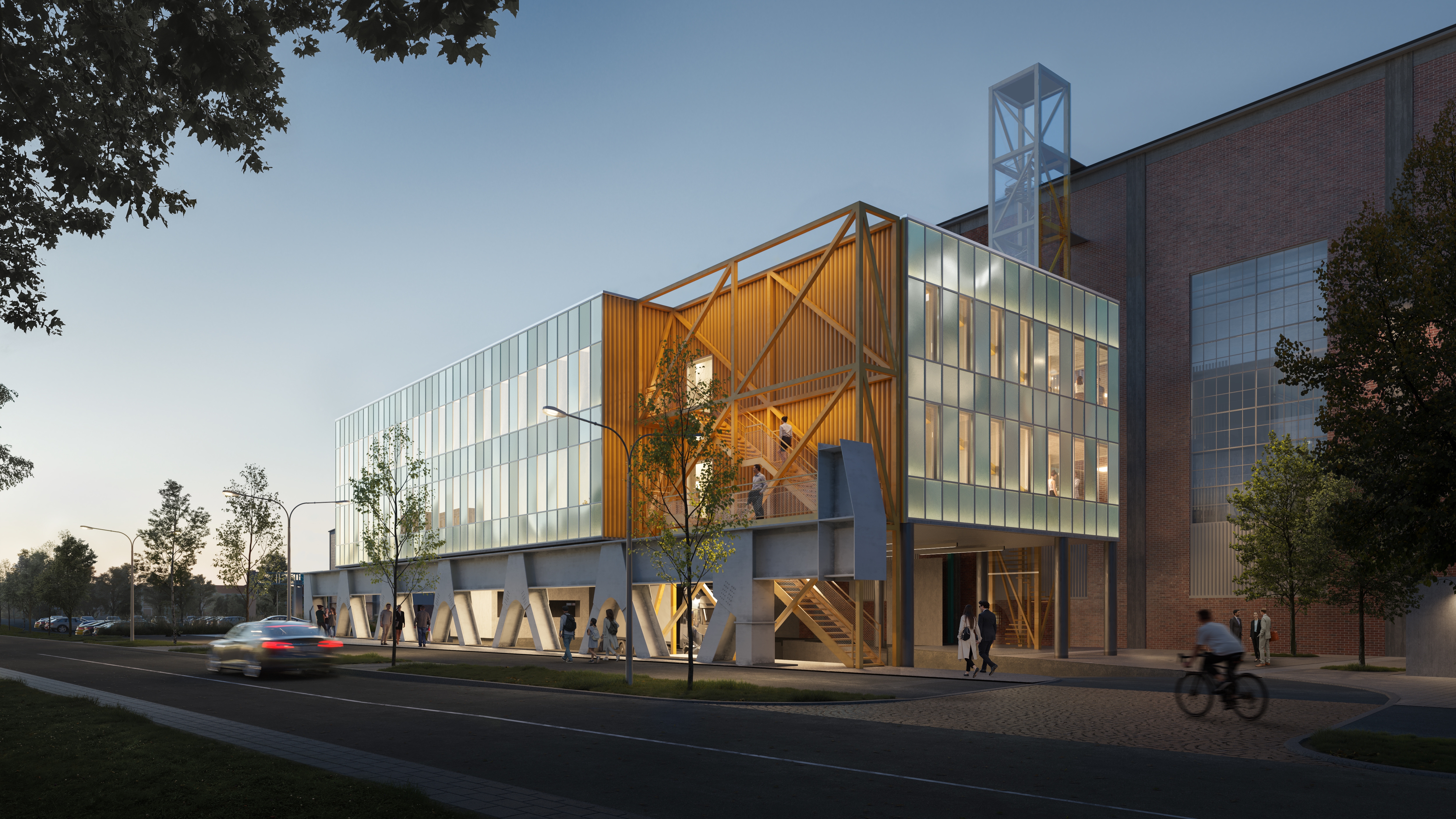 Svets-och Pannverkstaden Vy från stora Varvssgatan norr Illustration framtagen OpenStudio Arkitekter AB