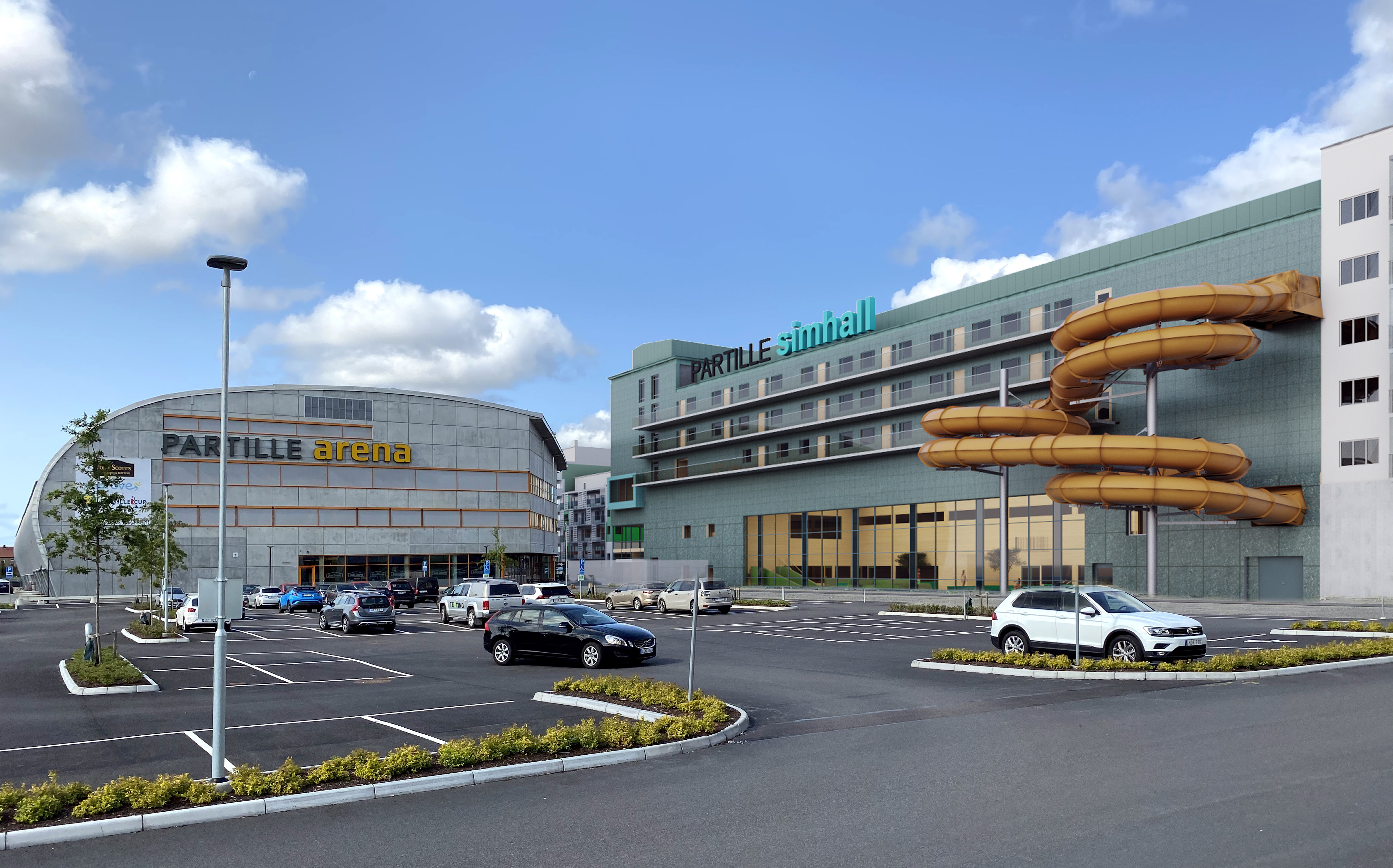 Fotomontage från parkeringen Norconsult