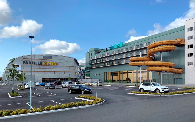 Fotomontage från parkeringen Norconsult