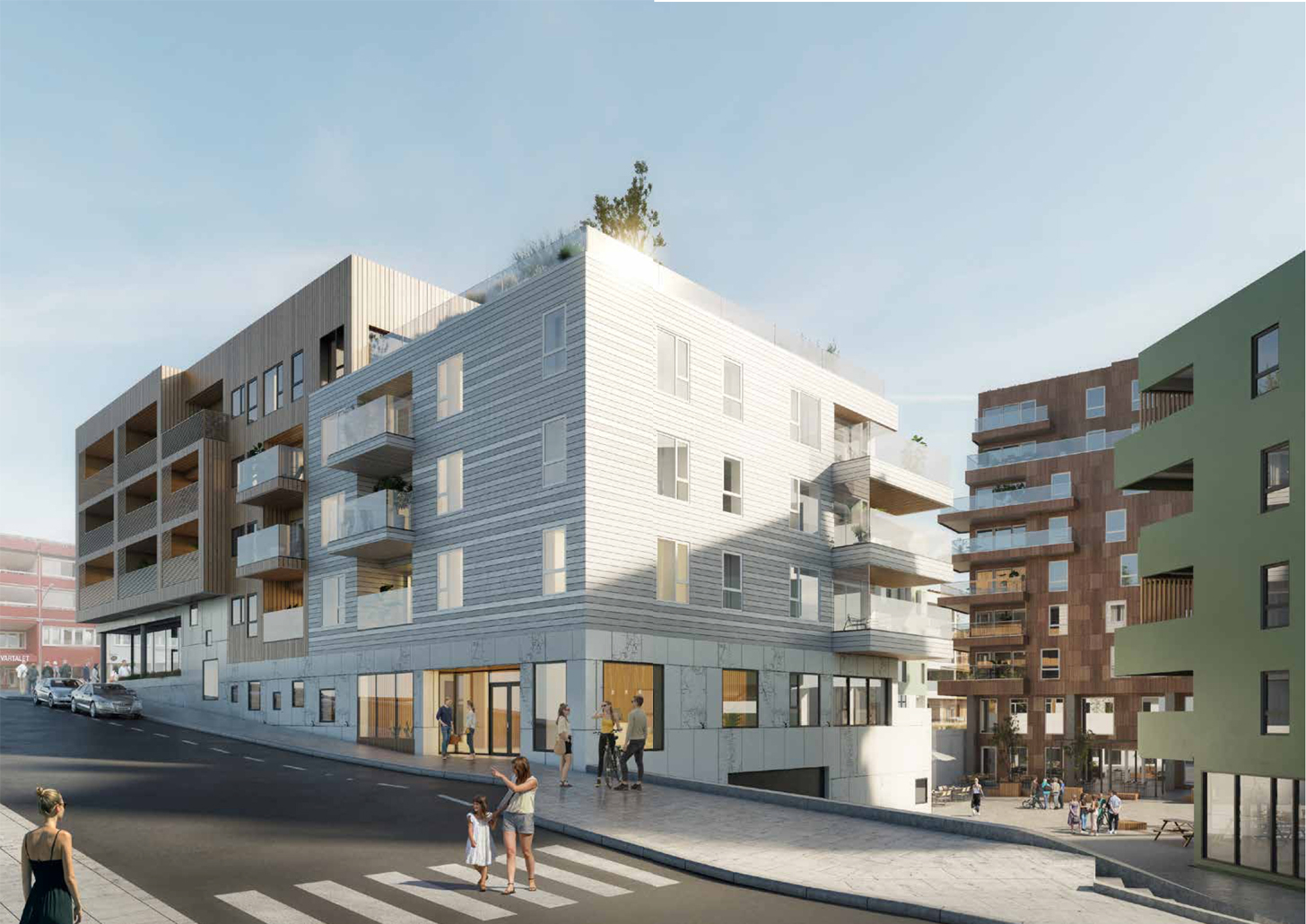 Grandkvartalet BT2 og BT3 Illustrasjon KB Arkitekter
