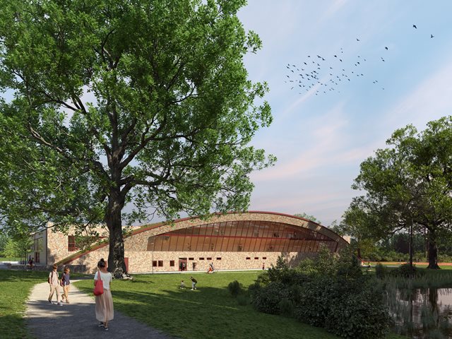 Nolhalla ishall 2022 Illustration av Wahlström Steijner Arkitekter AB