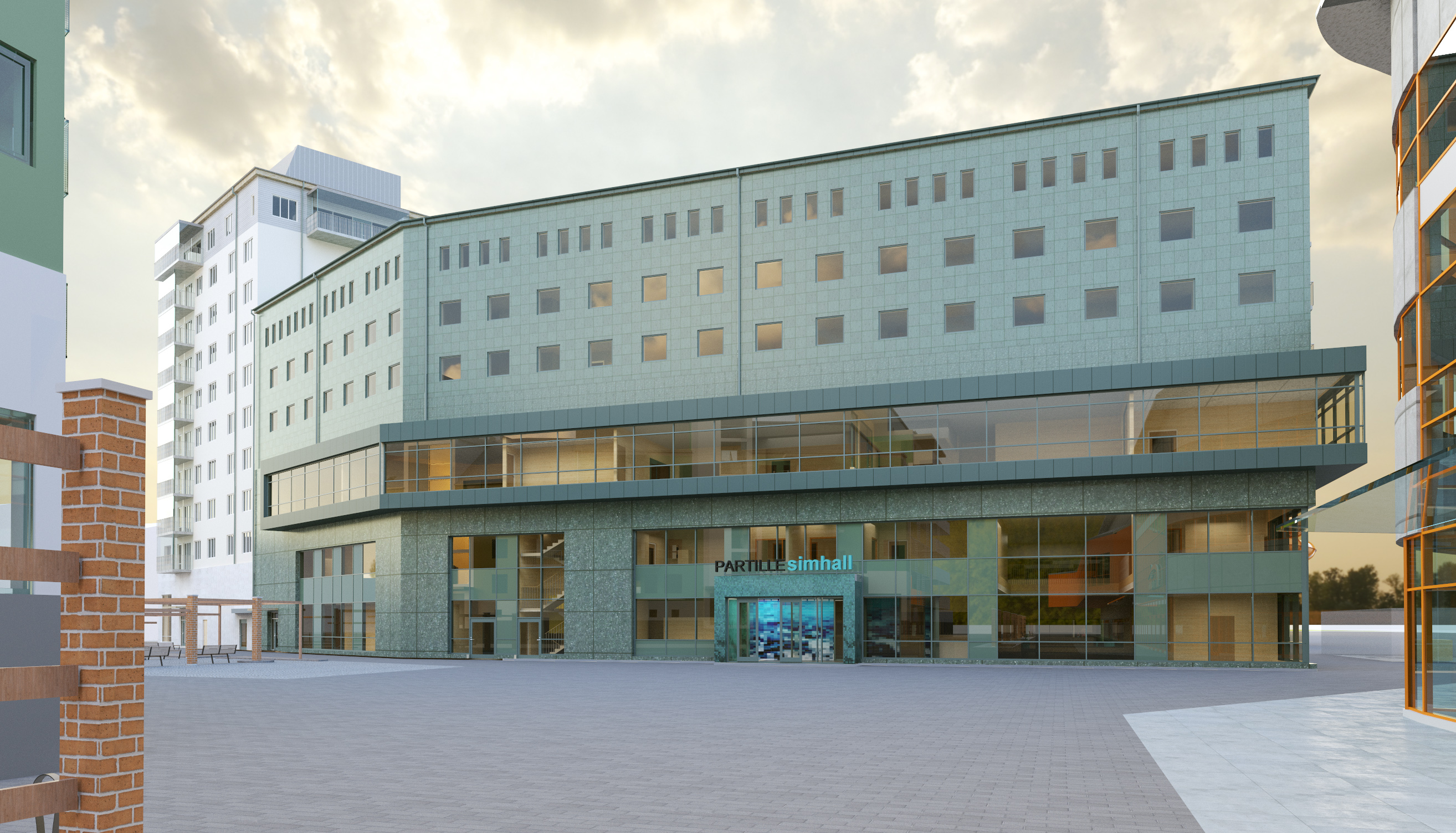 Partille Simbo entréfasad Norconsult