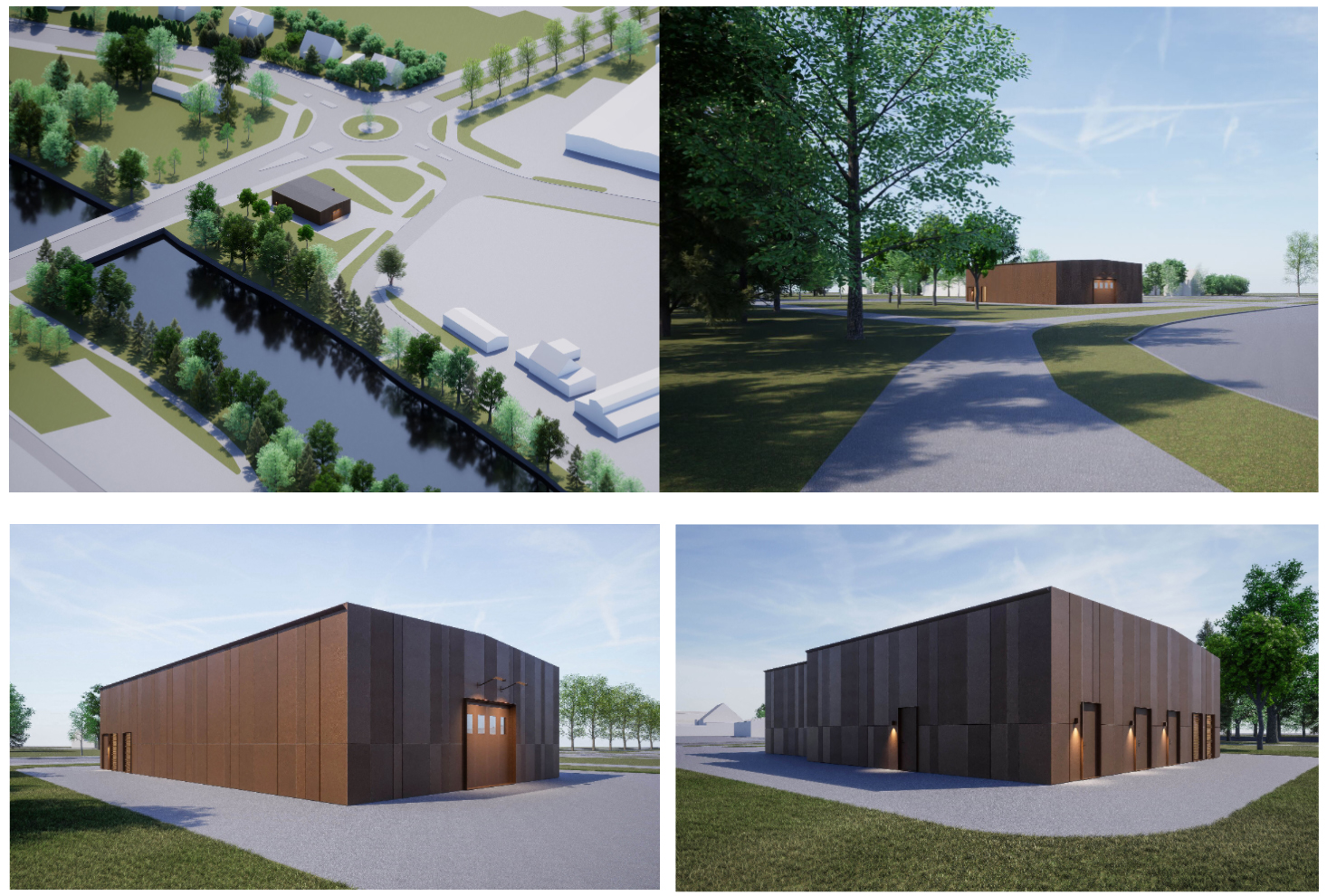 Utvändig visualisering S1 pumpstation AQ3 Arkitekter