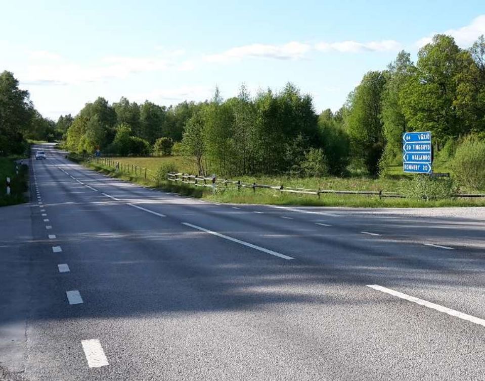 Väg 27 norr om Backaryd