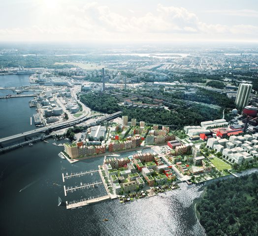 Visionsbild Kolkajen Norra Djurgårdsstaden